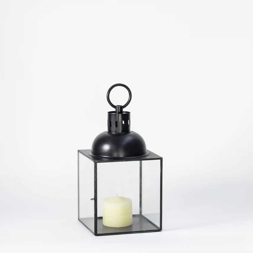 Square Lantern - Antique Burnt