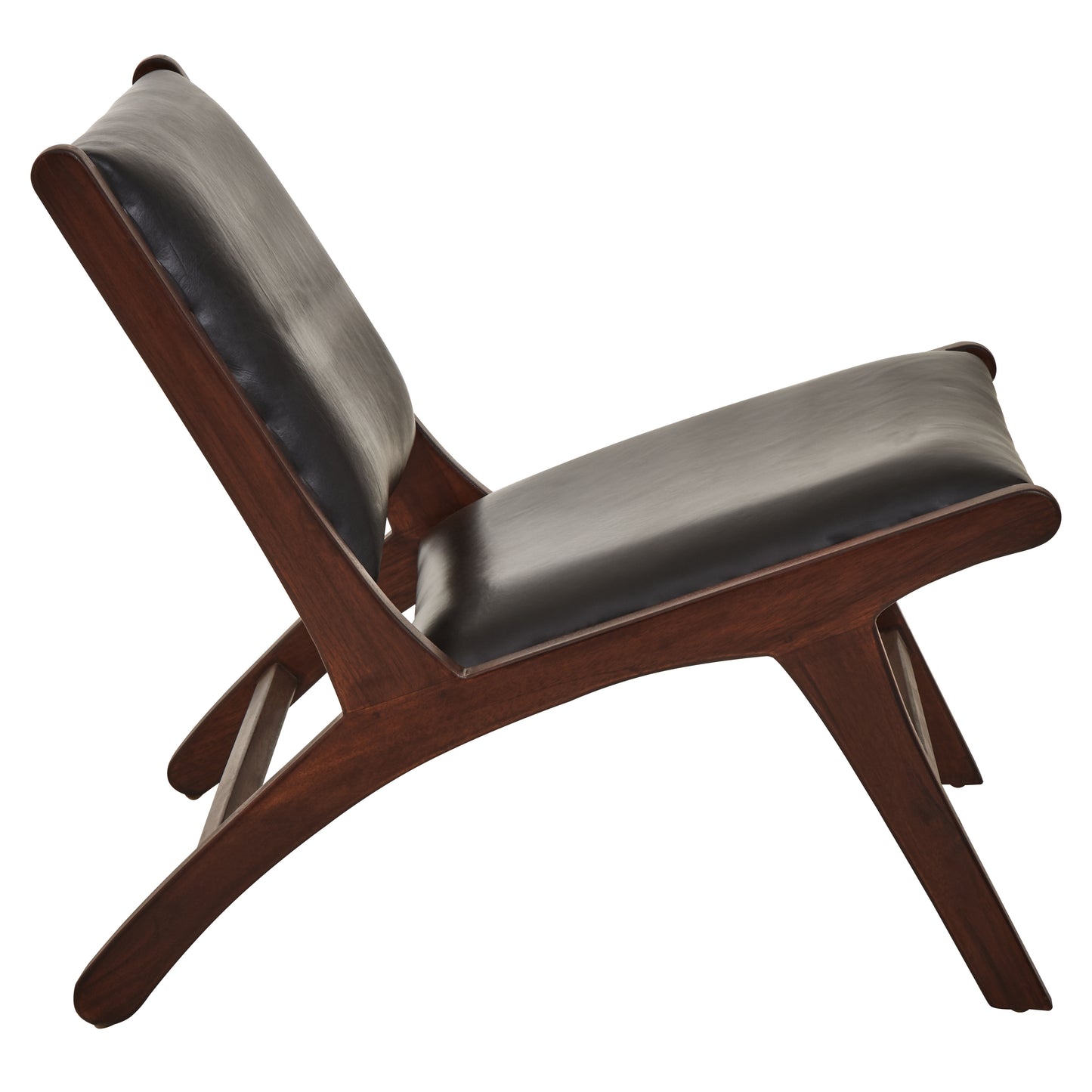 Inca Genuine Black Cow Leather Chair