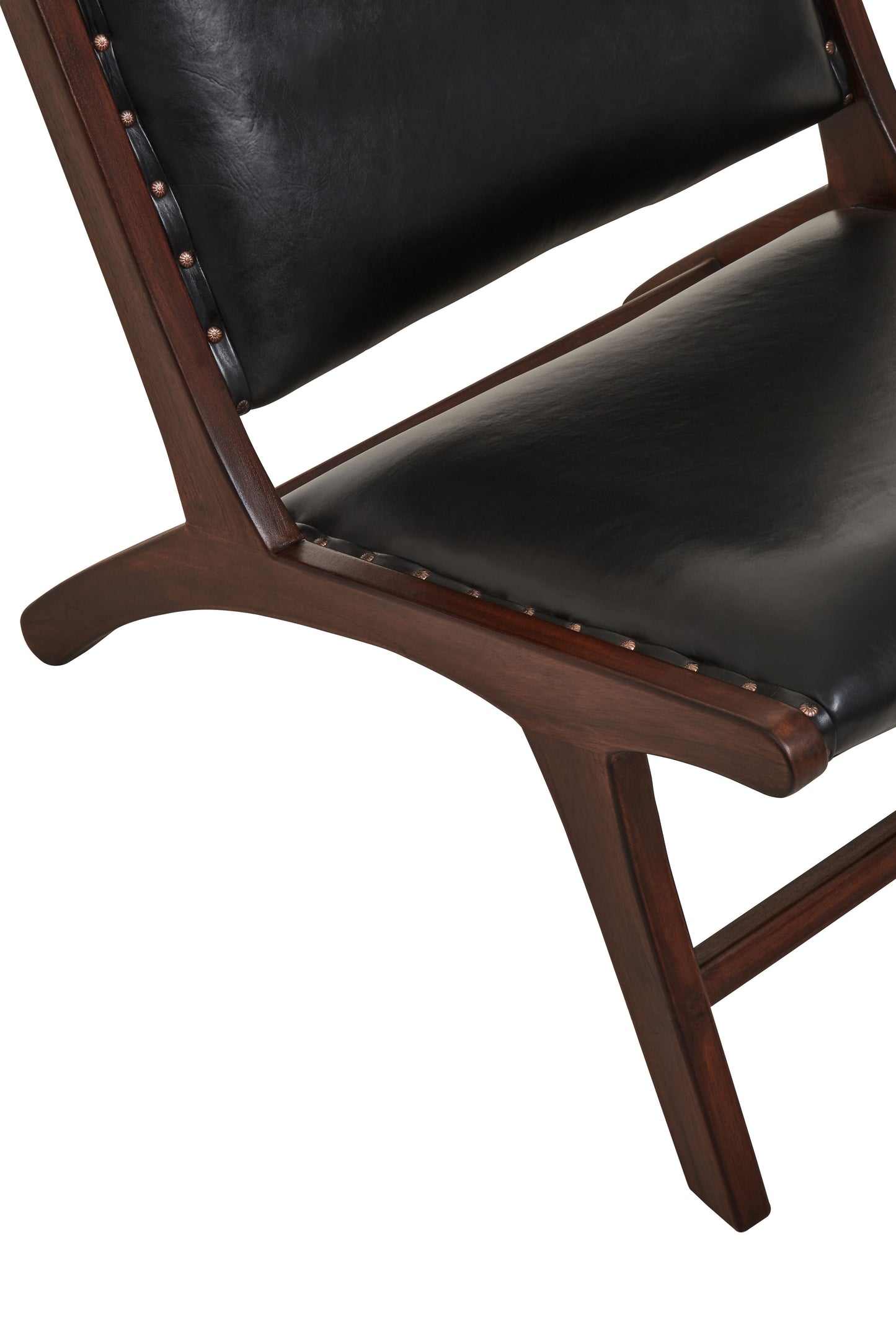 Inca Genuine Black Cow Leather Chair