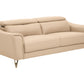 Padua 3 Seat Stone Leather Sofa