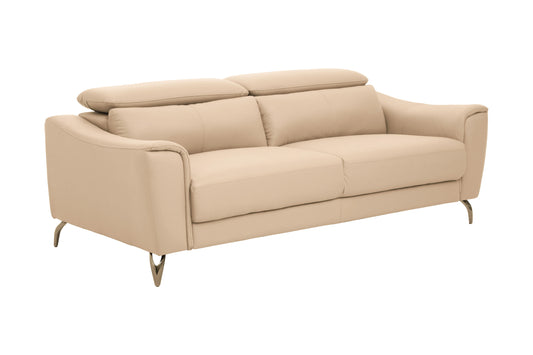 Padua 3 Seat Stone Leather Sofa