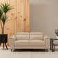 Padua 2 Seat Stone Leather Sofa