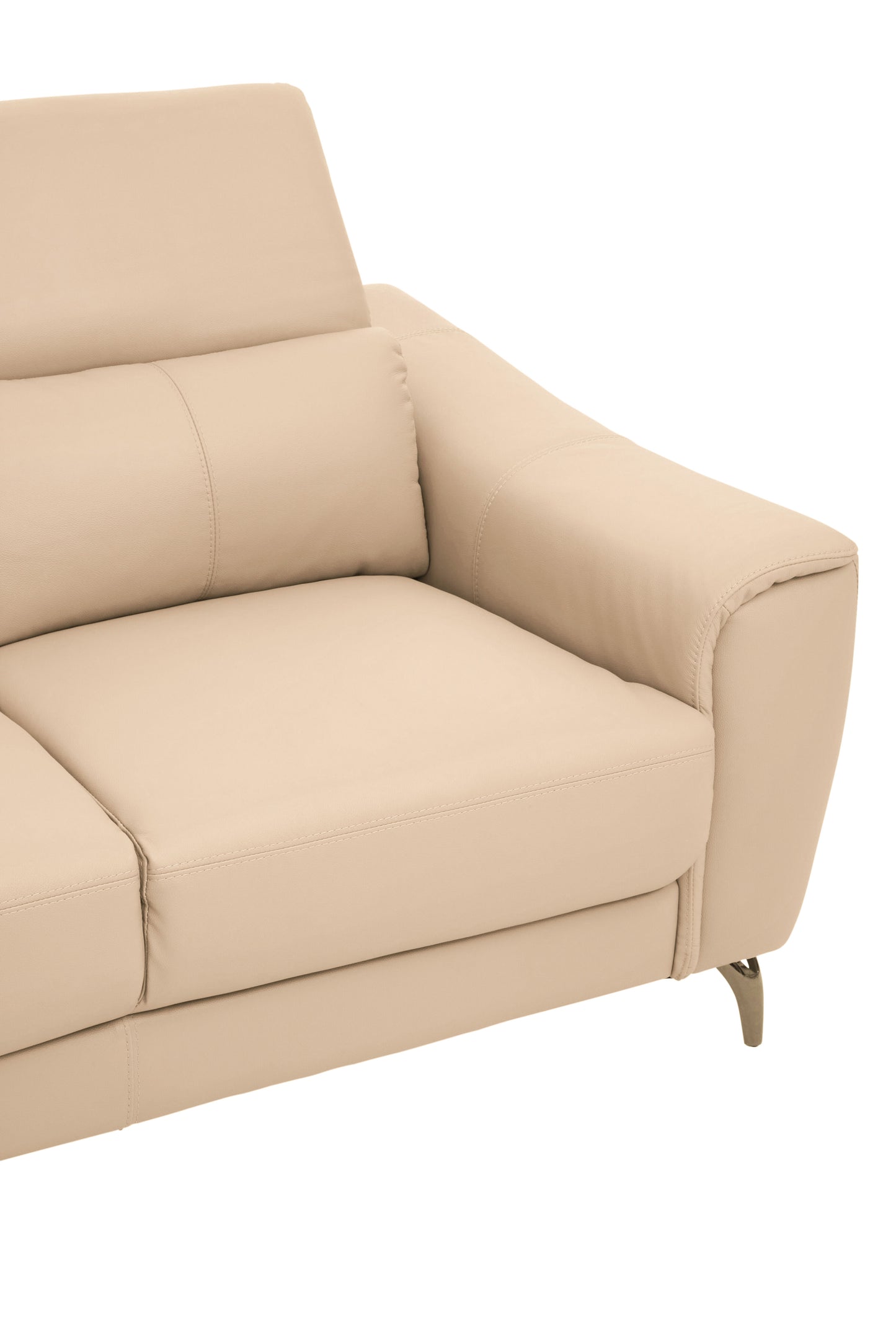 Padua 2 Seat Stone Leather Sofa