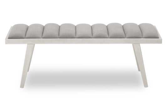 Gilden Grey Bench With Splayed Legs