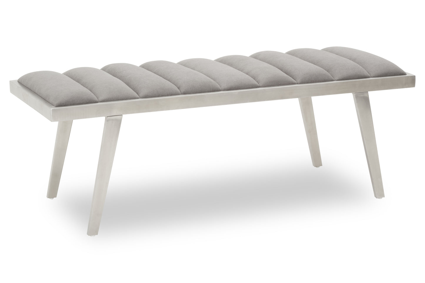 Gilden Grey Bench With Splayed Legs