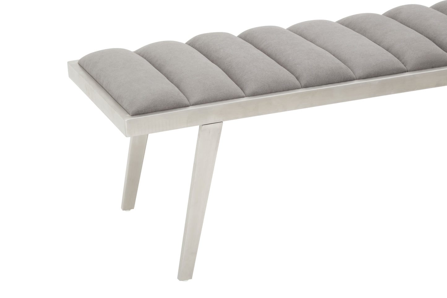 Gilden Grey Bench With Splayed Legs