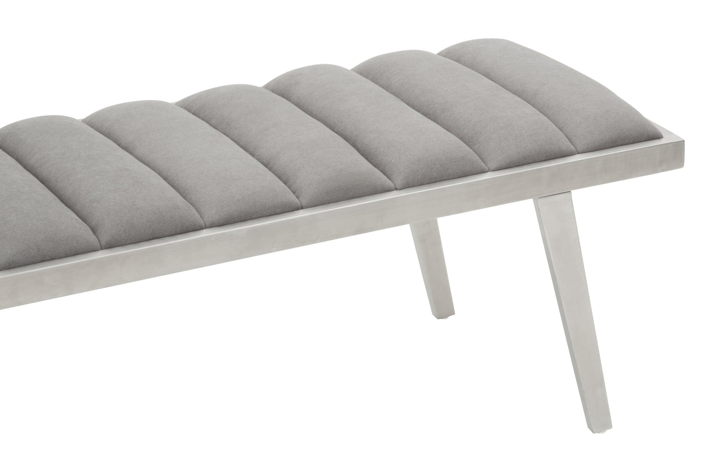 Gilden Grey Bench With Splayed Legs