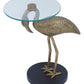 Inventivo Clear Glass Pelican Side Table