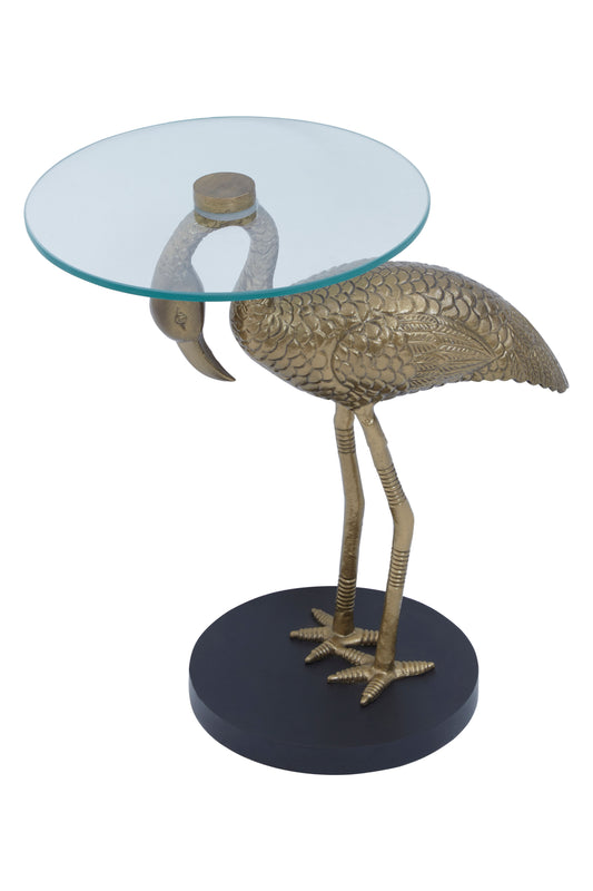 Inventivo Clear Glass Pelican Side Table