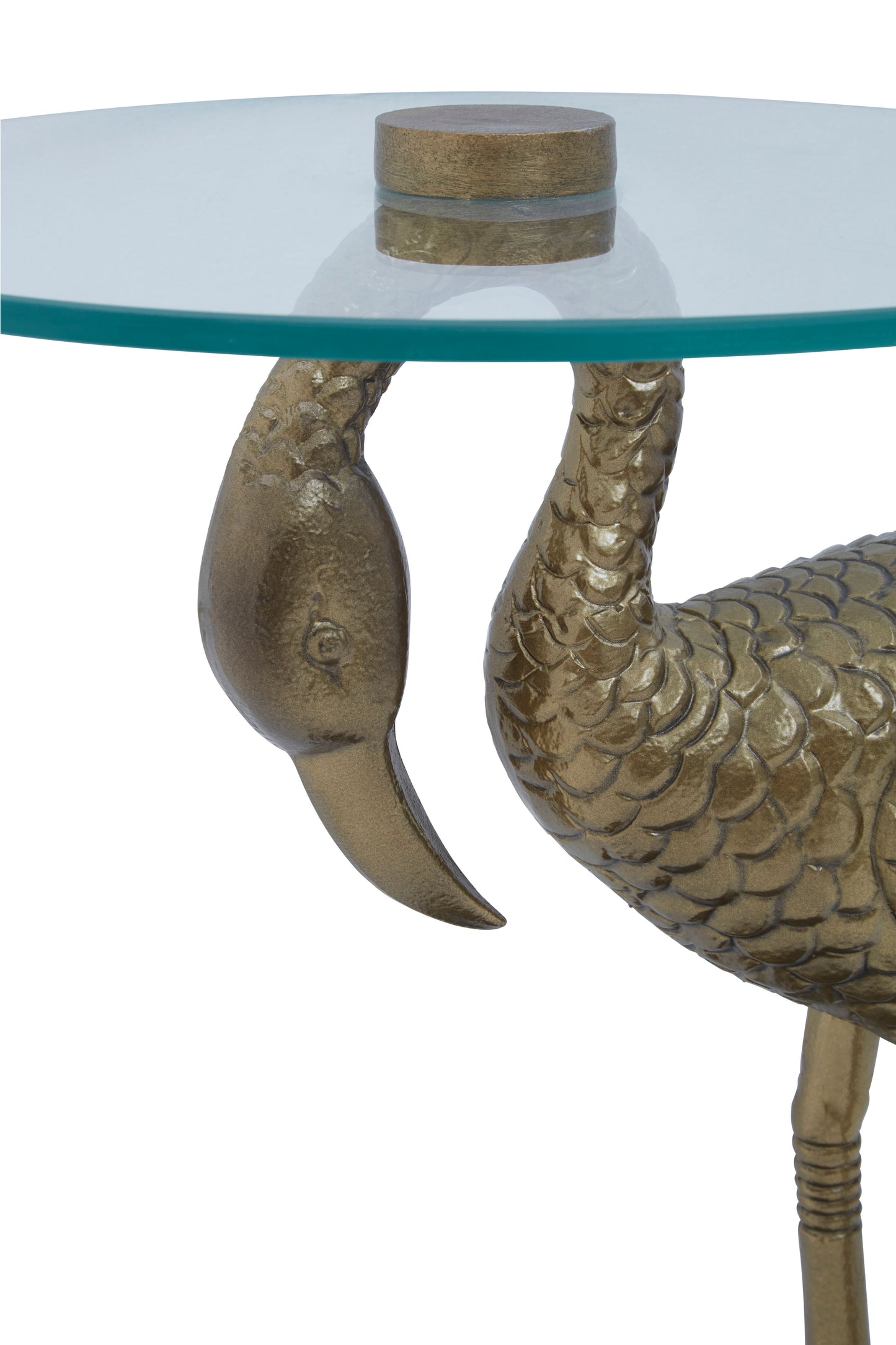 Inventivo Clear Glass Pelican Side Table