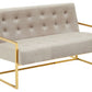 Azalea Two Seat Mink Velvet Sofa