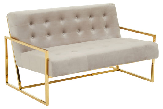 Azalea Two Seat Mink Velvet Sofa