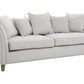 Sutton Three Seat Grey Fabric Sofa