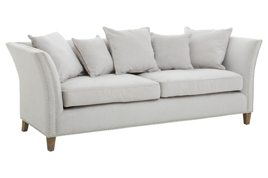 Sutton Three Seat Grey Fabric Sofa