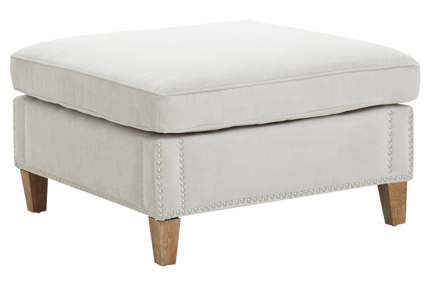 Sutton Grey Fabric Footstool