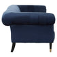 Siena Three Seat Midnight Velvet Sofa