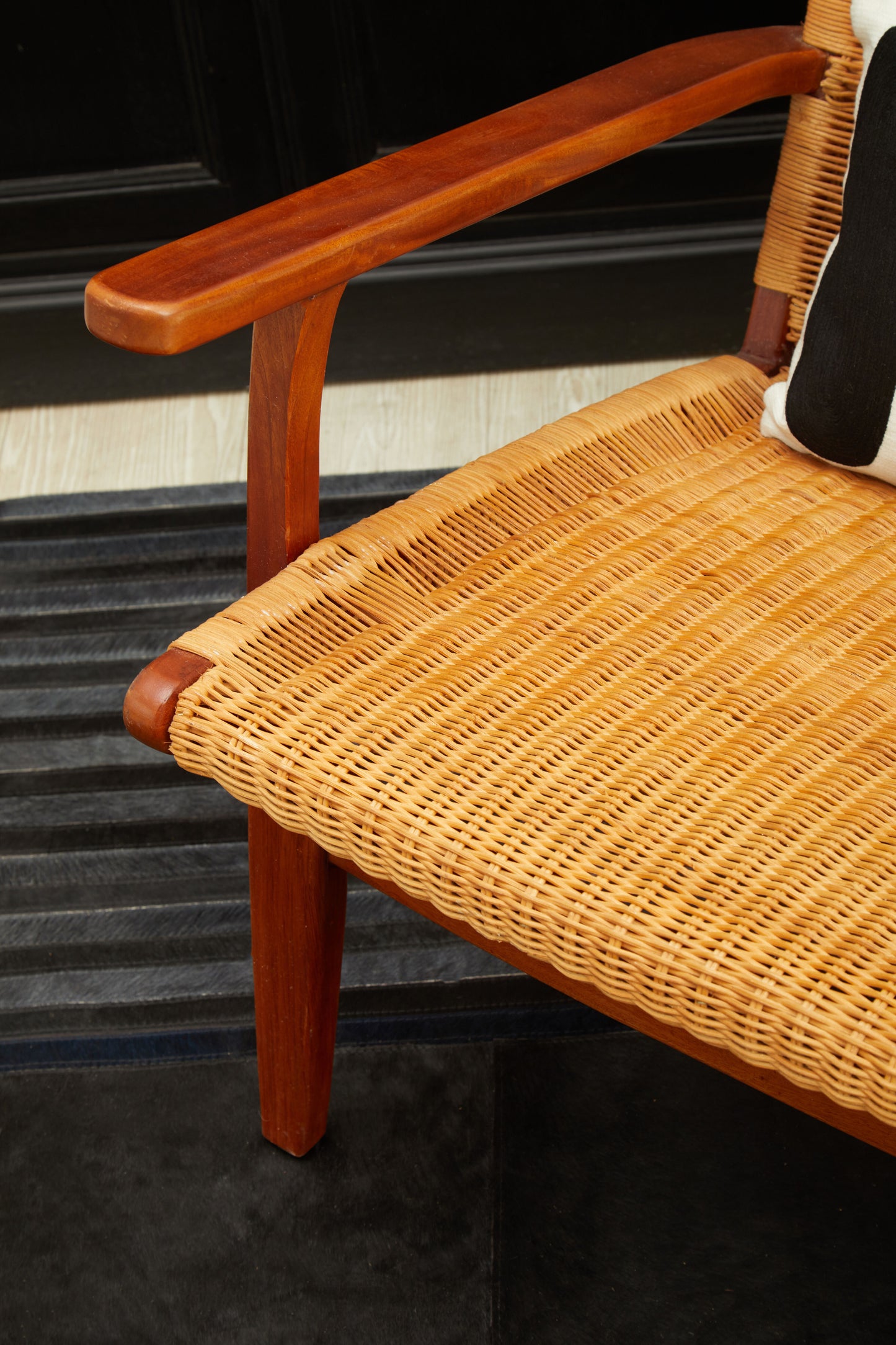 Java Woven Chair In Brown Natural Rattan