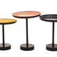 Amira Set Of Three Gold And Black Tray Tables.