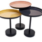 Amira Set Of Three Gold And Black Tray Tables.