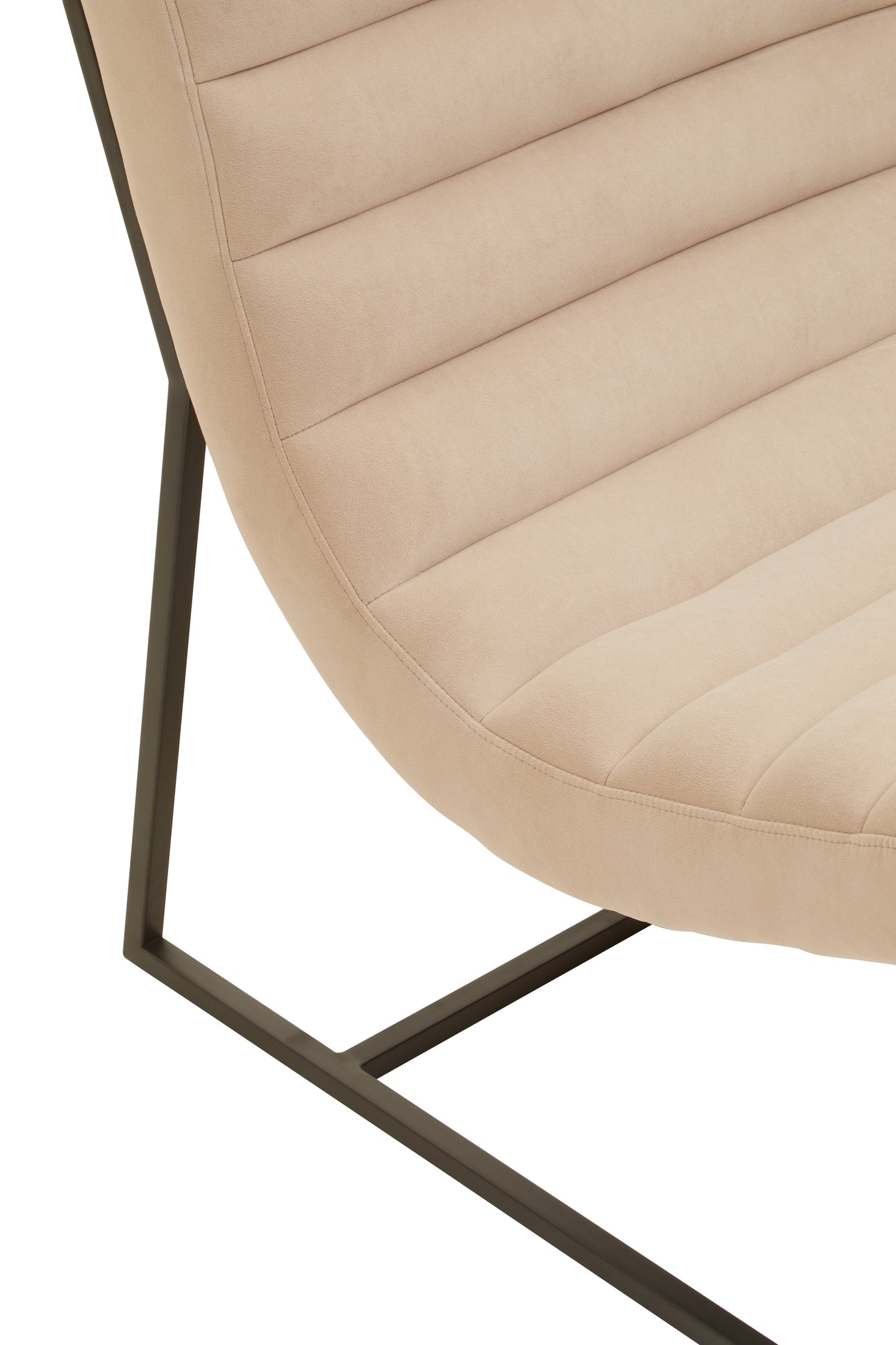 Vogue Ivory Velvet Cocktail Chair