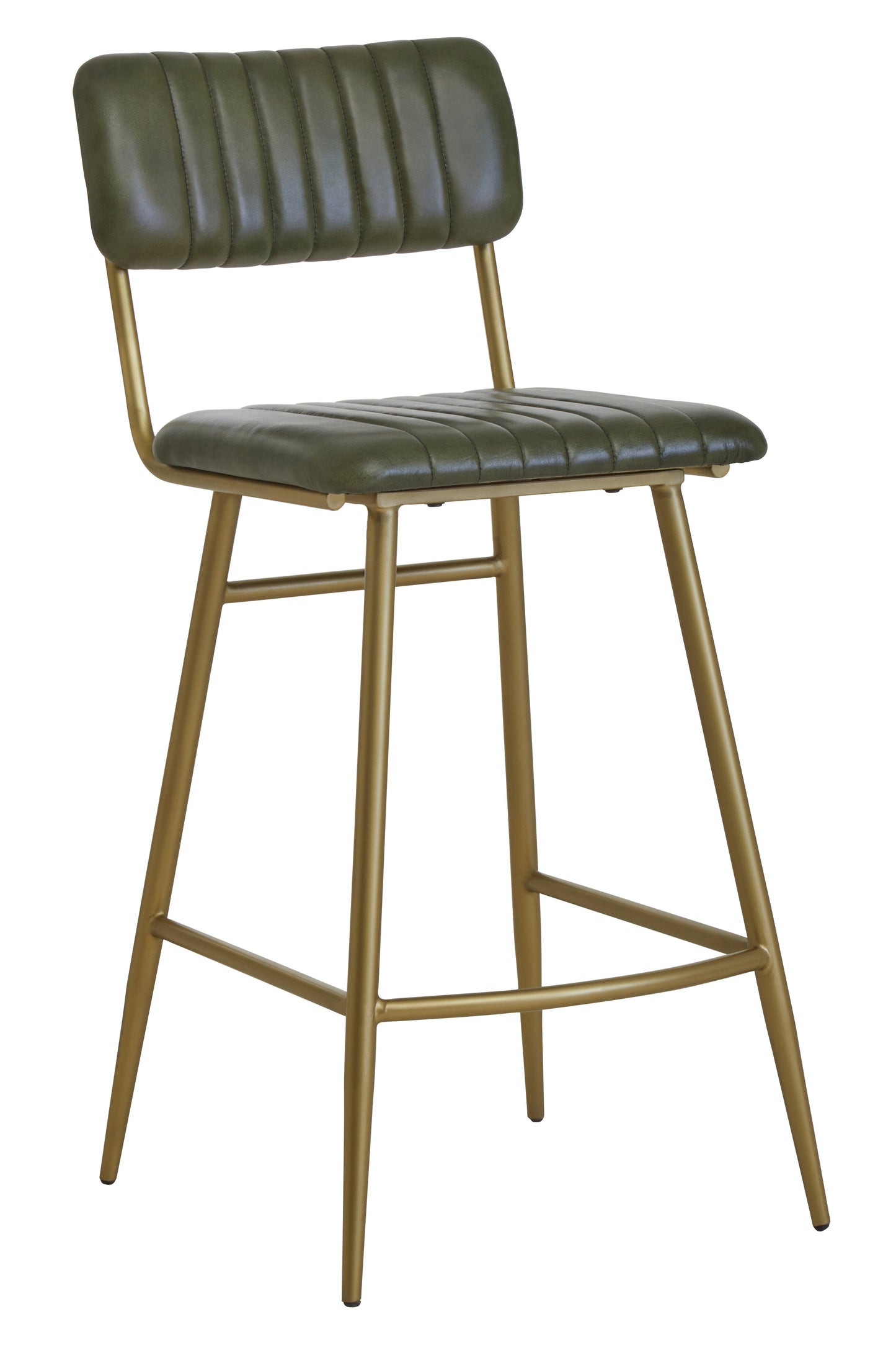 Buffalo Green Leather Bar Chair