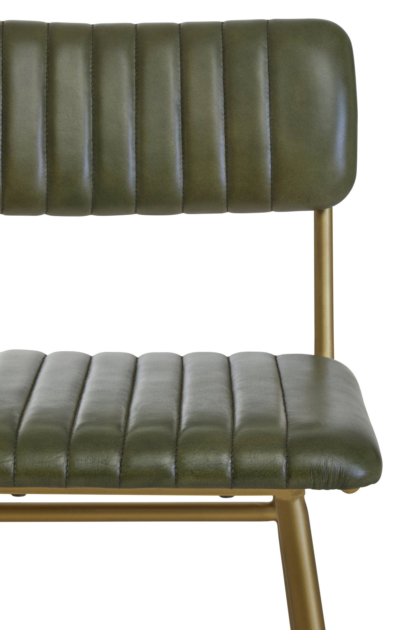 Buffalo Green Leather Bar Chair