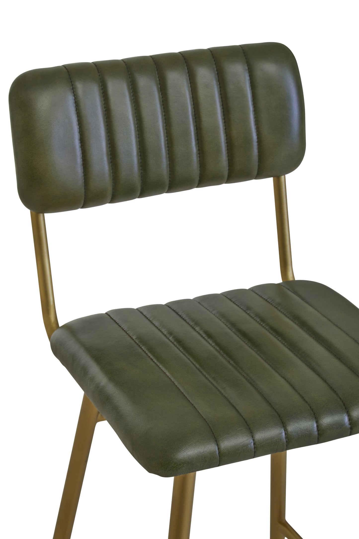 Buffalo Green Leather Bar Chair