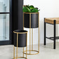 Trosa Large Black And Gold Floor Standing Planter