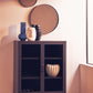 Cindy Medium Matte Black Finish Wall Mirror