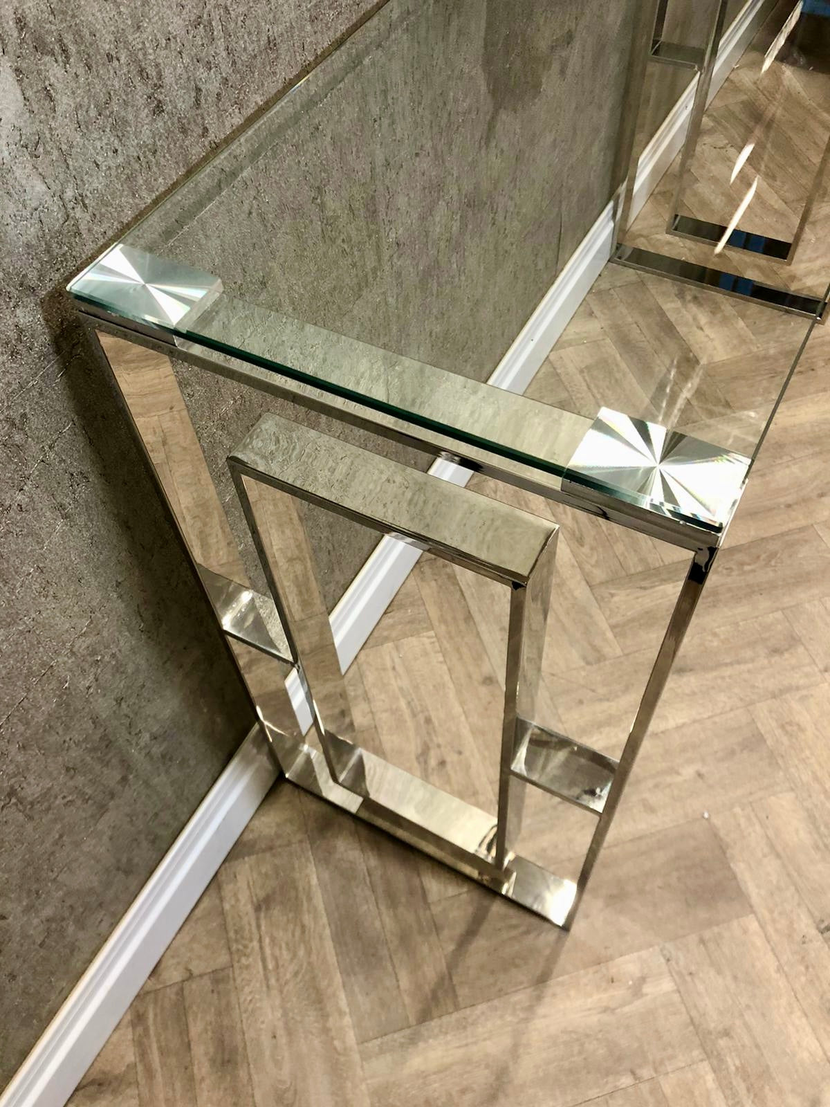 Native Home and Lifestyle Milano Silver Plated Console Table