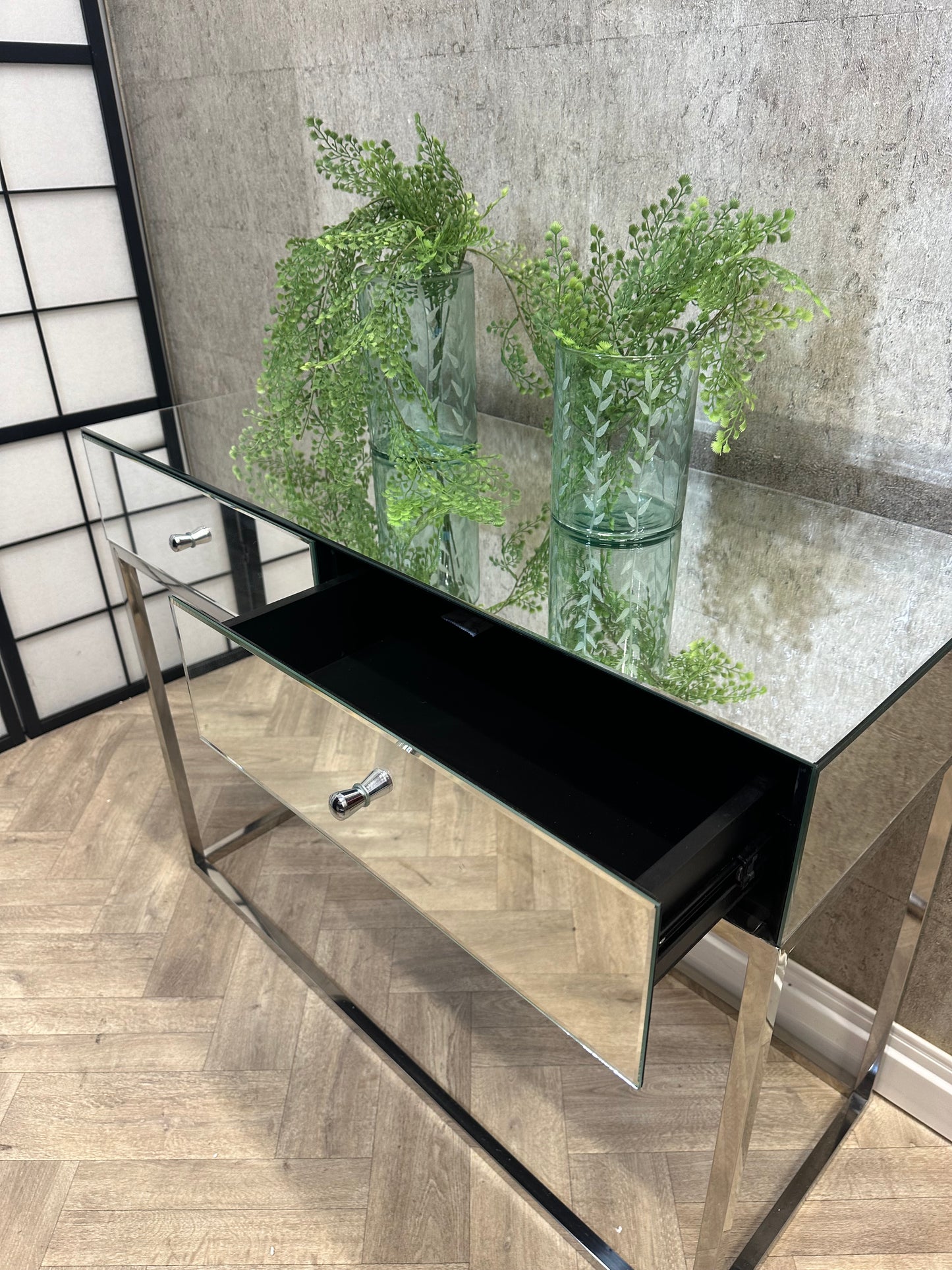 Claudia Mirrored Console Table by JD Williams