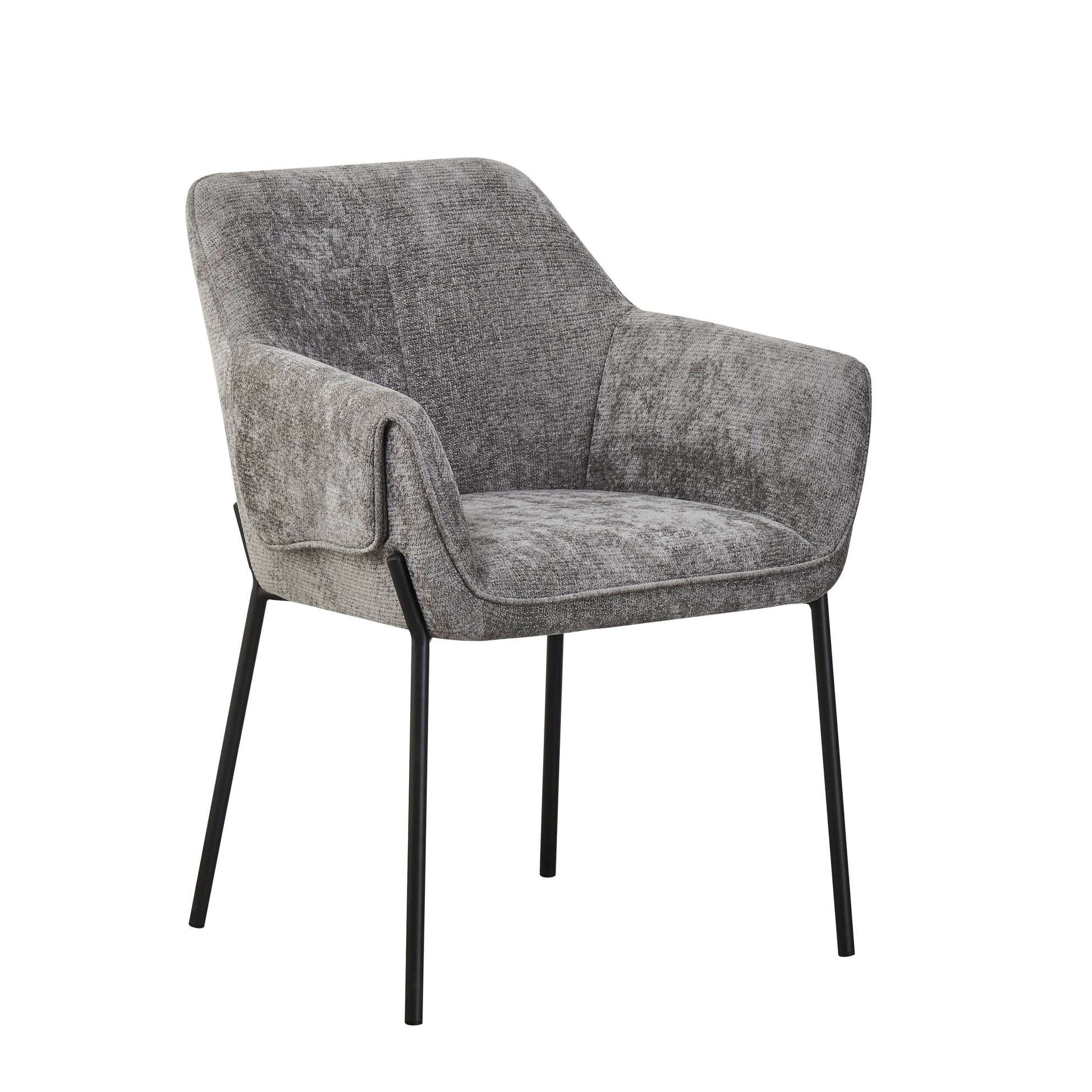 Milan Chenille Effect Grey Dining Chair