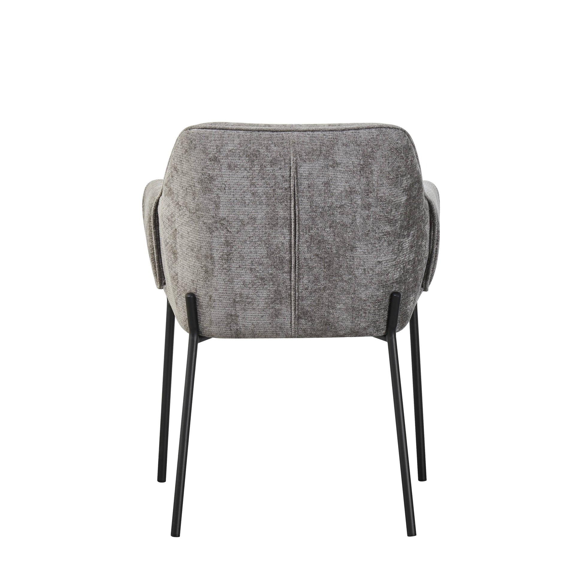 Milan Chenille Effect Grey Dining Chair