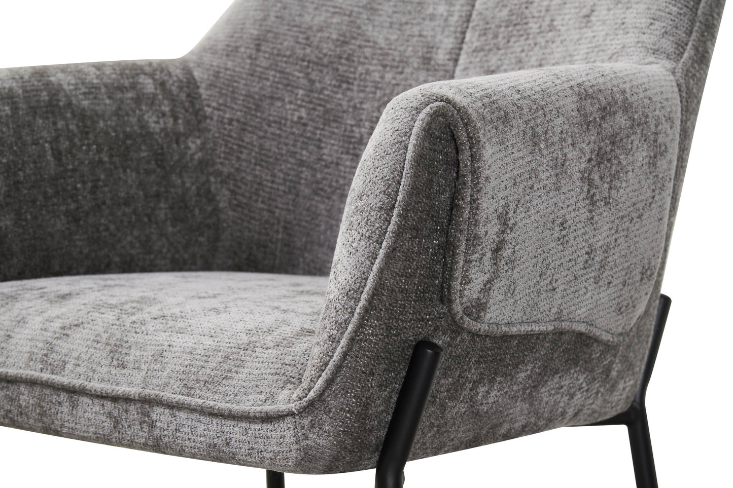 Milan Chenille Effect Grey Dining Chair