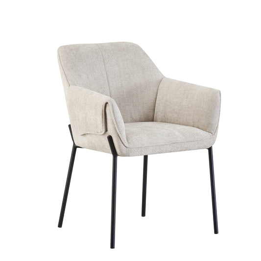 Milan Chenille Effect Natural Dining Chair