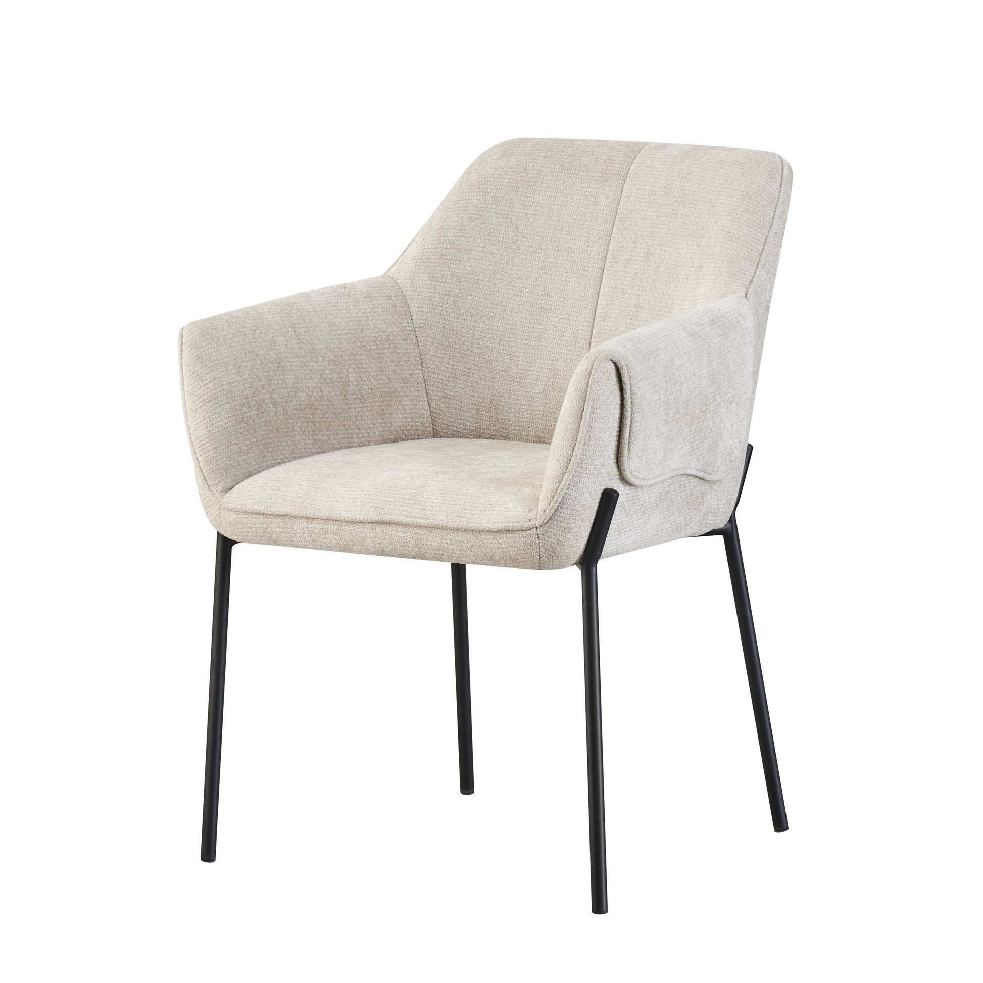 Milan Chenille Effect Natural Dining Chair