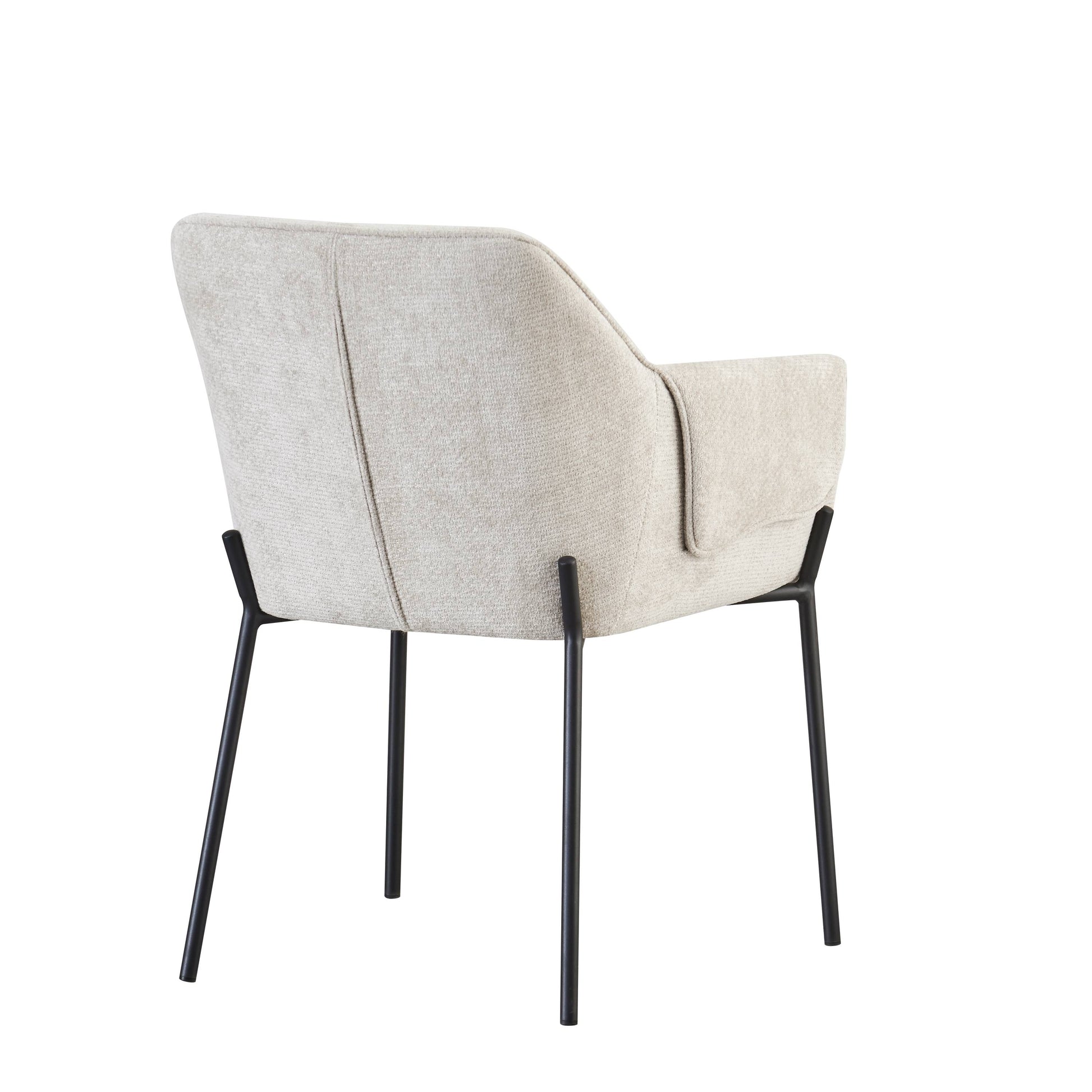 Milan Chenille Effect Natural Dining Chair