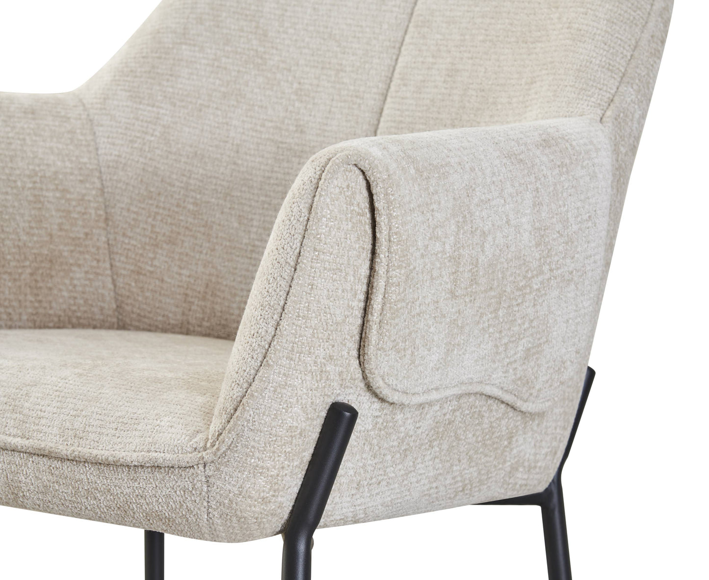 Milan Chenille Effect Natural Dining Chair