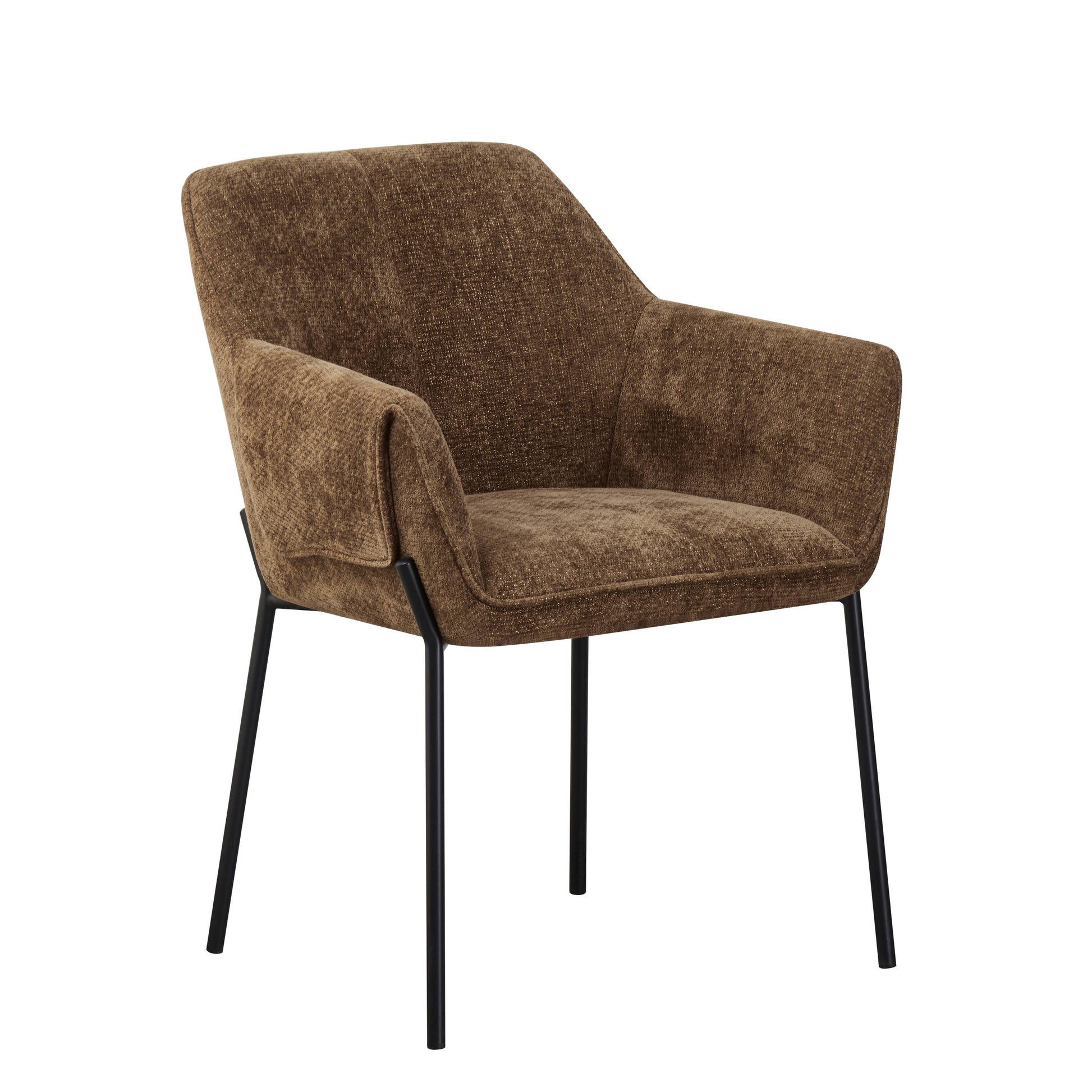 Milan Chenille Effect Brown Dining Chair