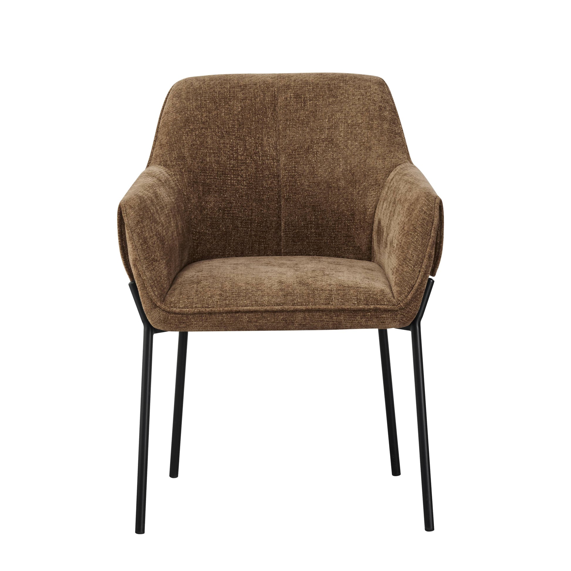 Milan Chenille Effect Brown Dining Chair