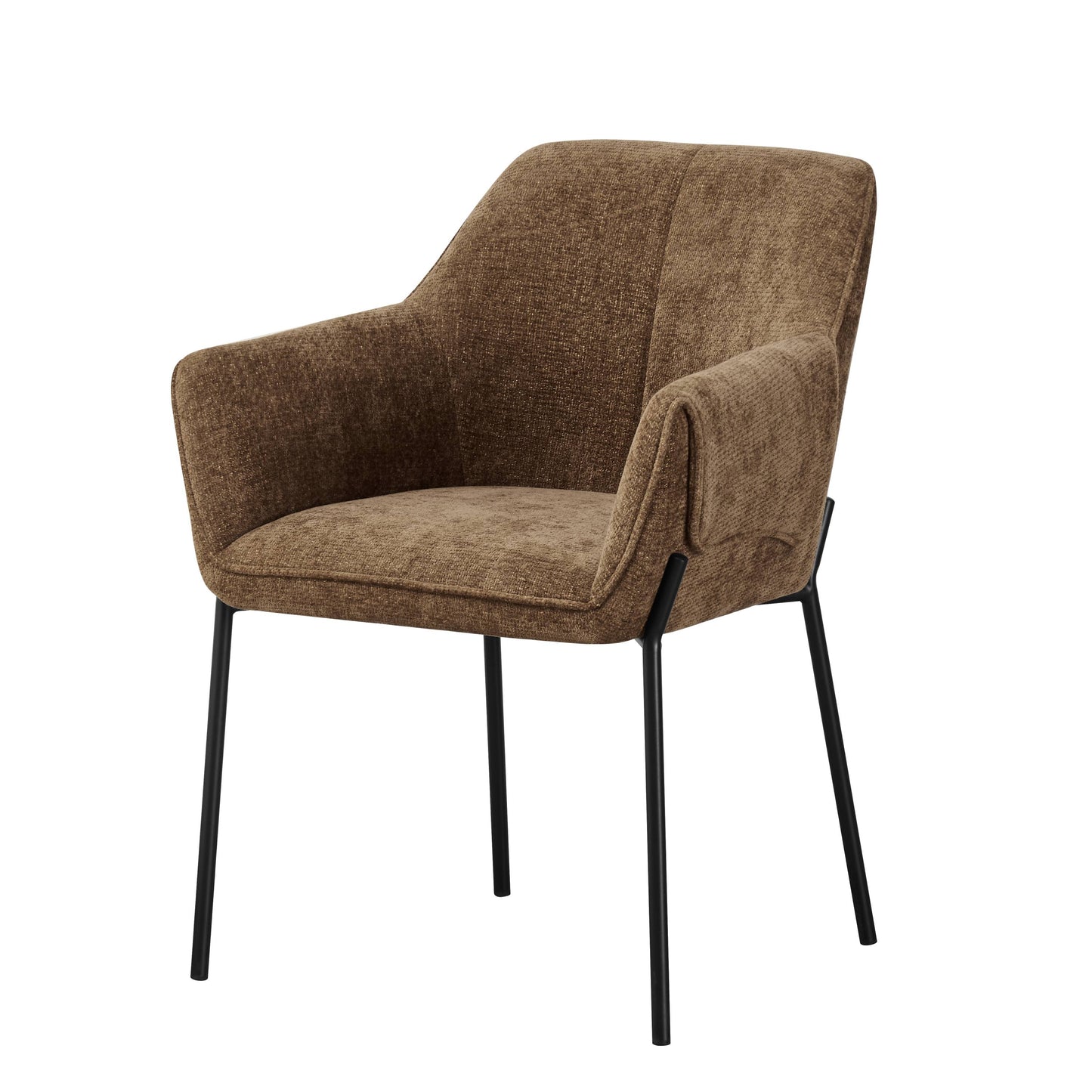 Milan Chenille Effect Brown Dining Chair