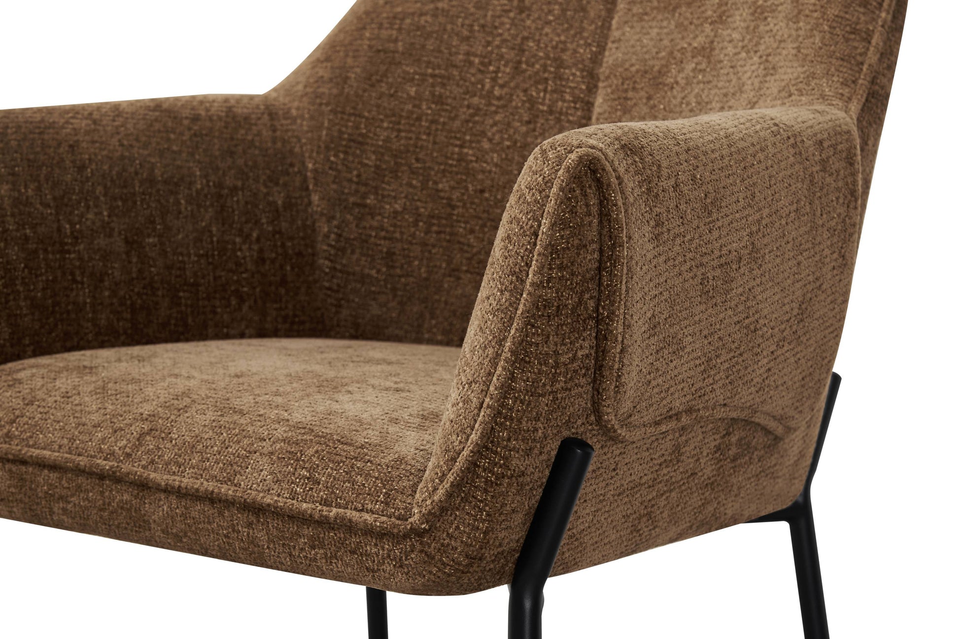 Milan Chenille Effect Brown Dining Chair