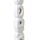 Fidel Rustic White Mango Wood Ring Sculpture