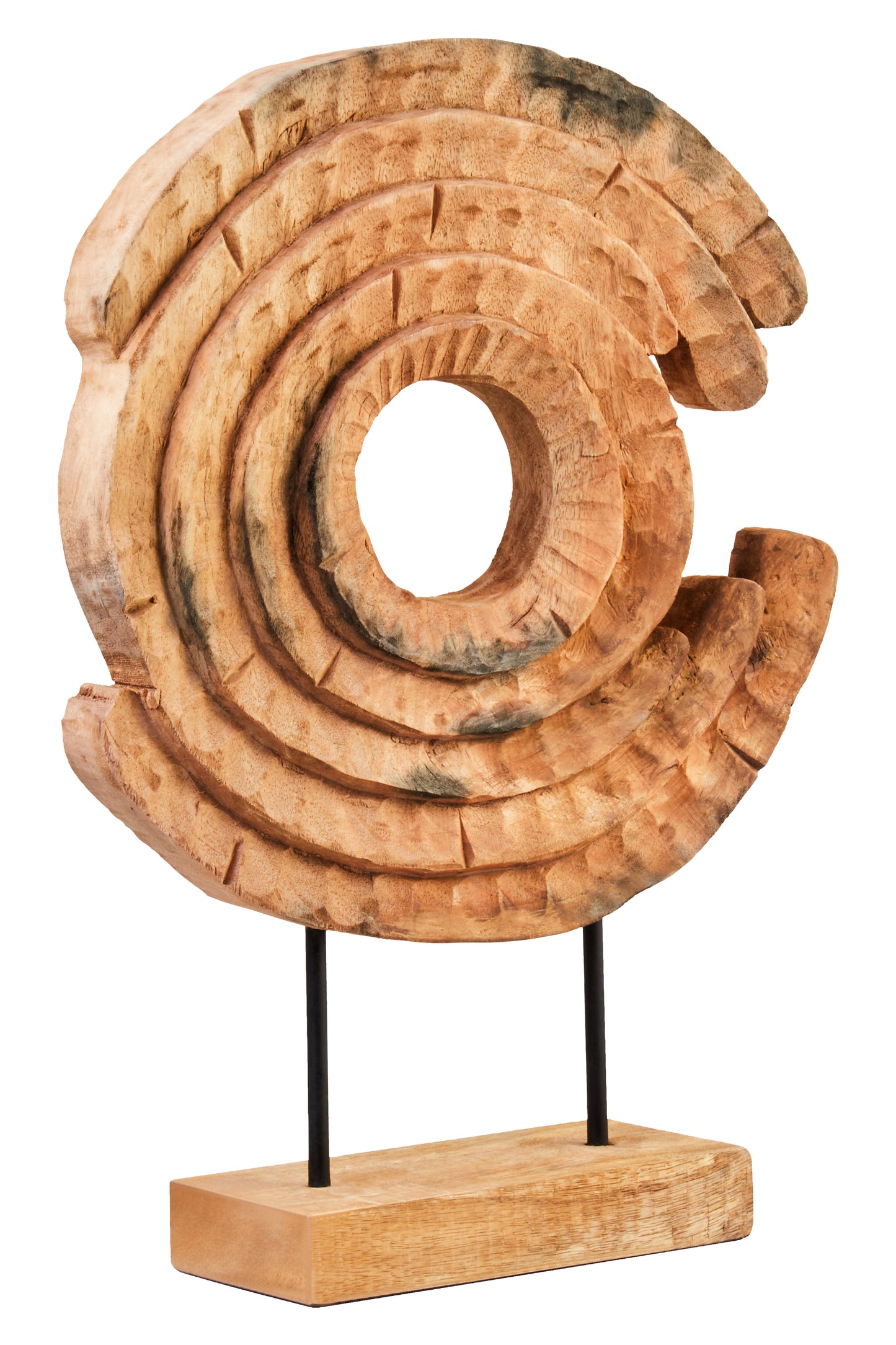 Fidel Mango Wood Ring Sculpture