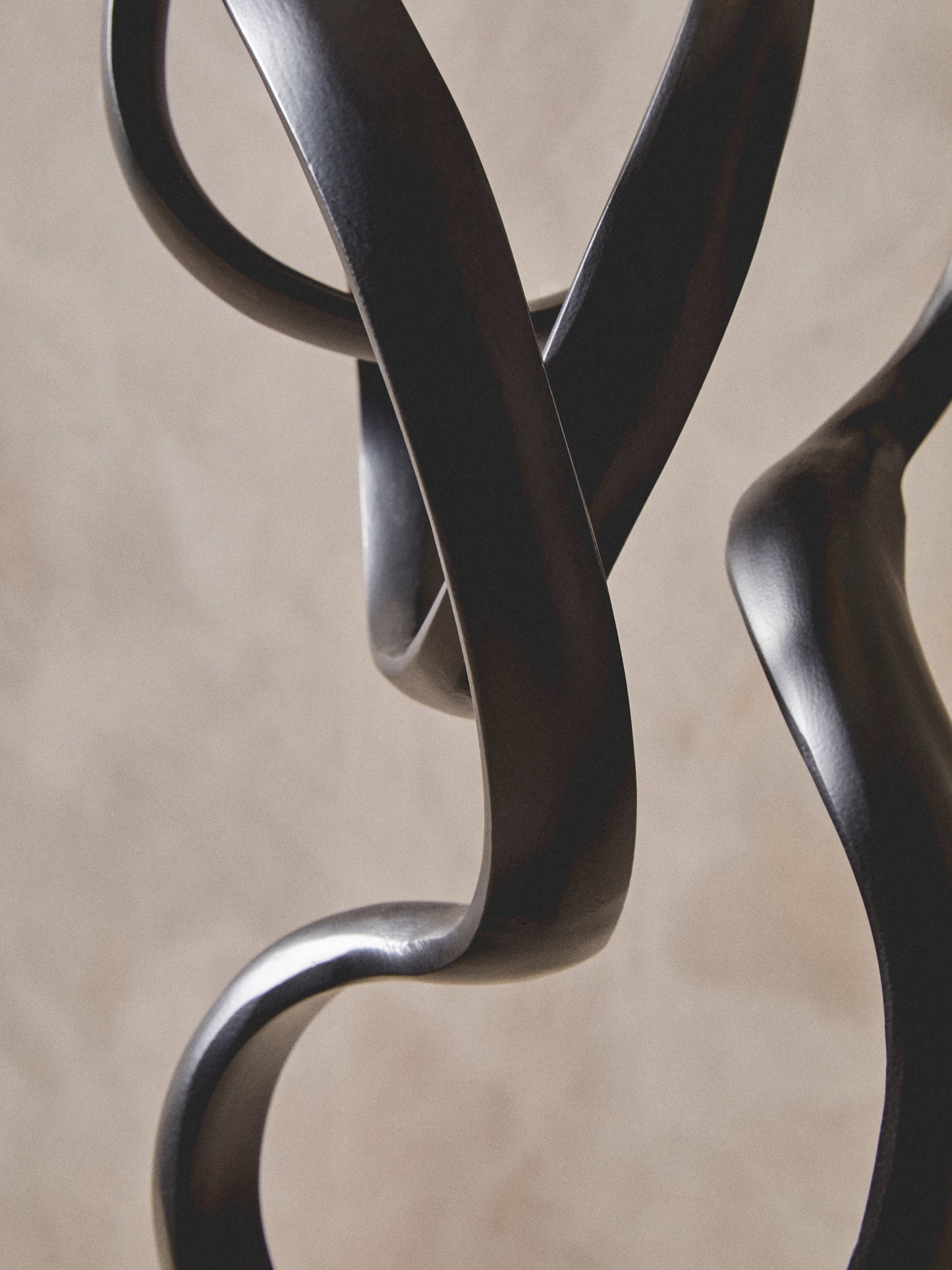 Mirano Black Finish Aluminium Knot Sculpture