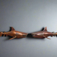 Pair of Wall Sharks- Raw Copper