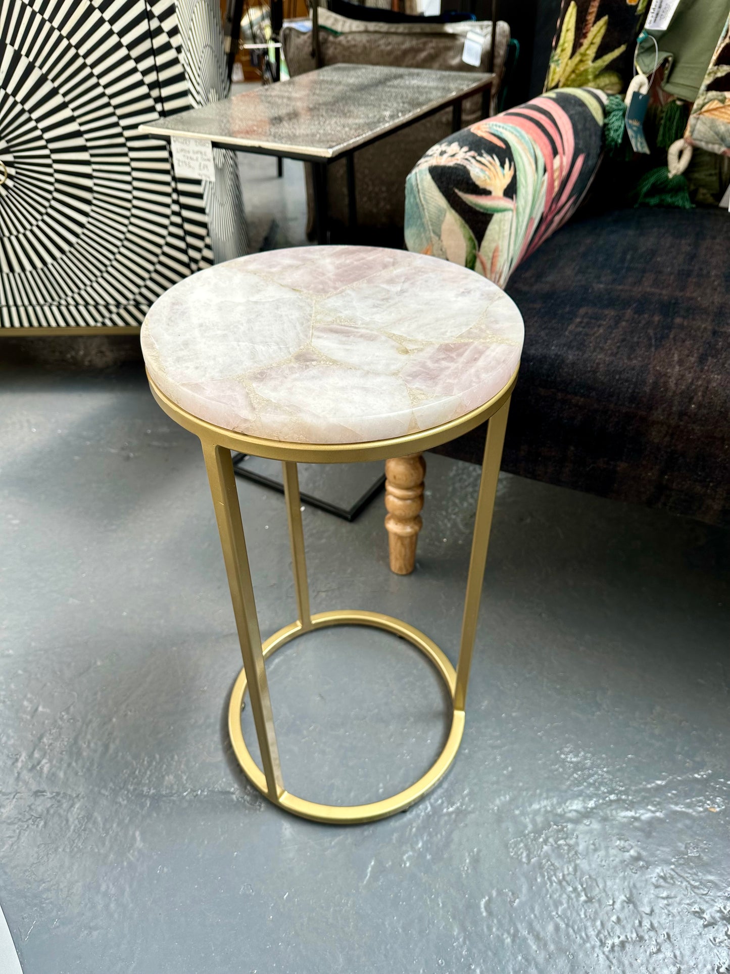 Greta Rose Quartz End Table