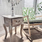 French Shabby Chic White-wash Wooden Side Table