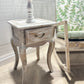 French Shabby Chic White-wash Wooden Side Table