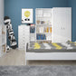 4 You Tall Narrow Bookcase in Pearl White